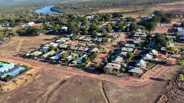 Aerial view of Kalumburu in Western Australia's Kimberley region.