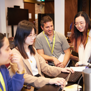 Group of researchers working together at Dark Ads Hackathon Group of researchers working together at Dark Ads Hackathon