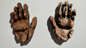 'Hand of Signs' model at the More-than-Human Wellbeing Exhibition