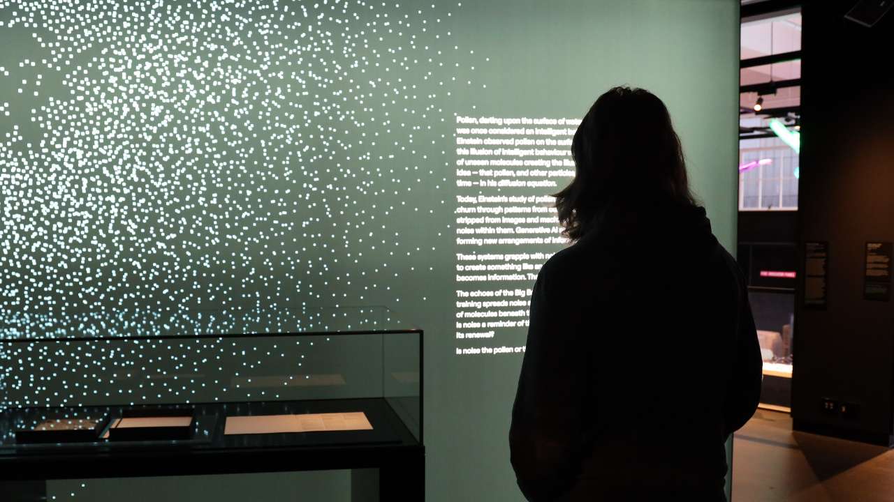 Explore the ‘Signal to Noise’ exhibition co-curated by ADM+S researcher Dr Joel Stern