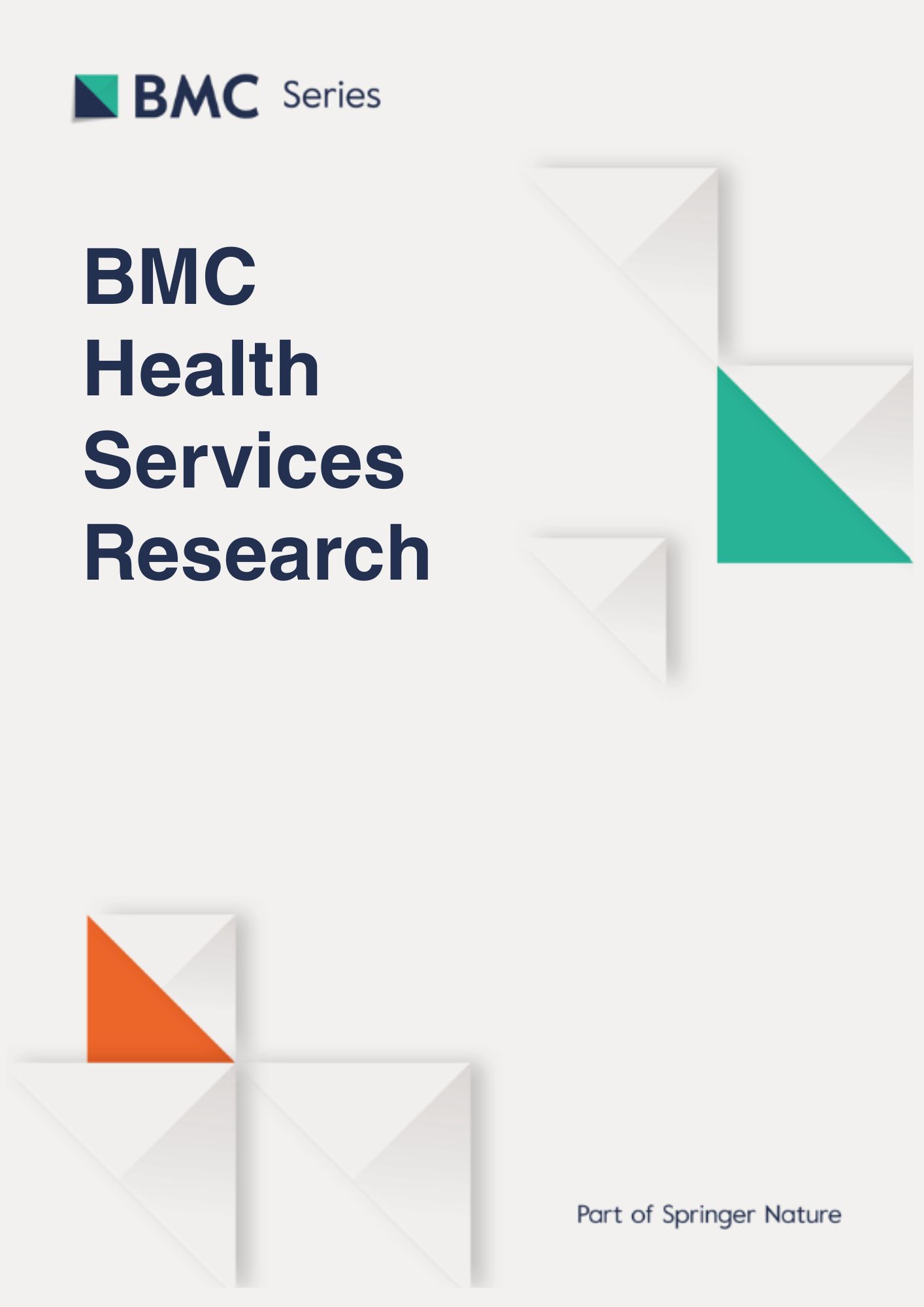 BMC Health Services Research Journal Cover