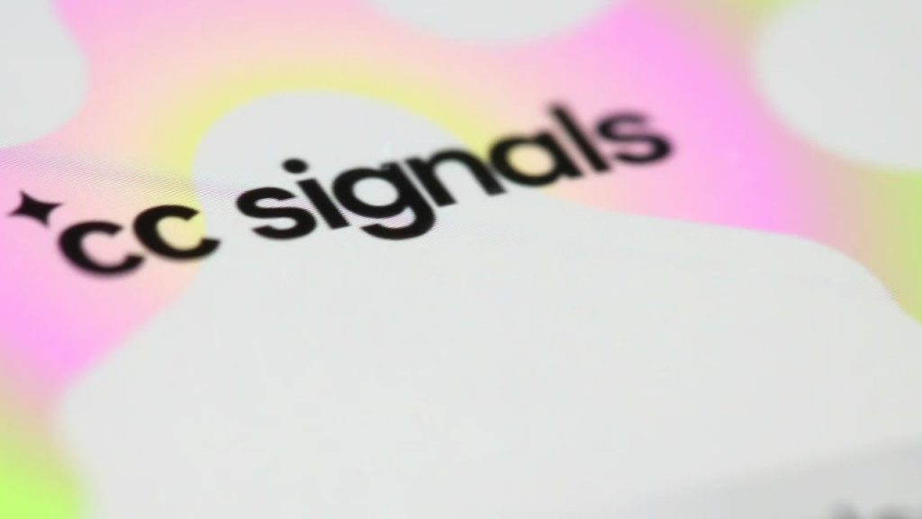 graphic with pink and yellow saying "cc signals"