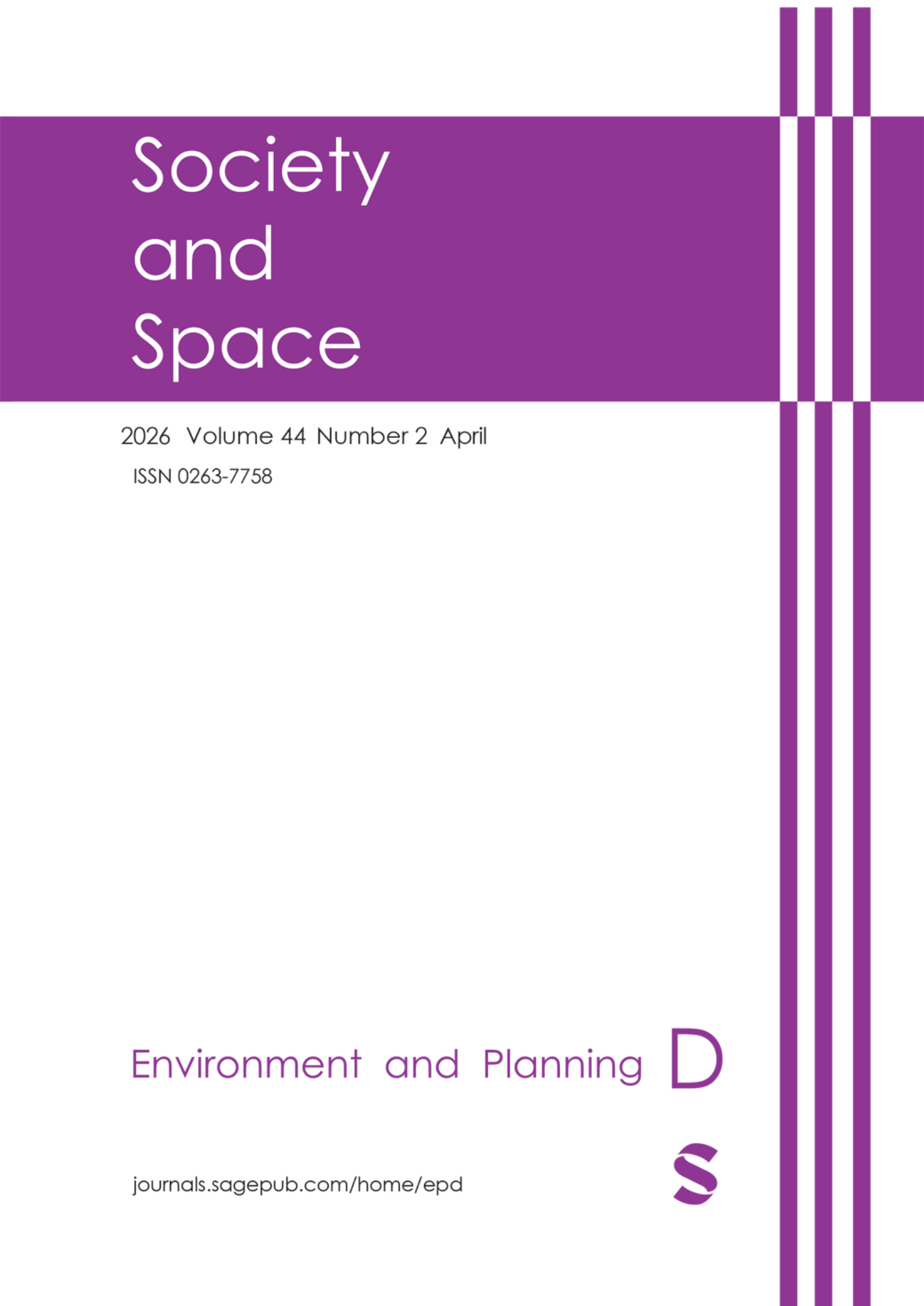 Society and Space journal cover