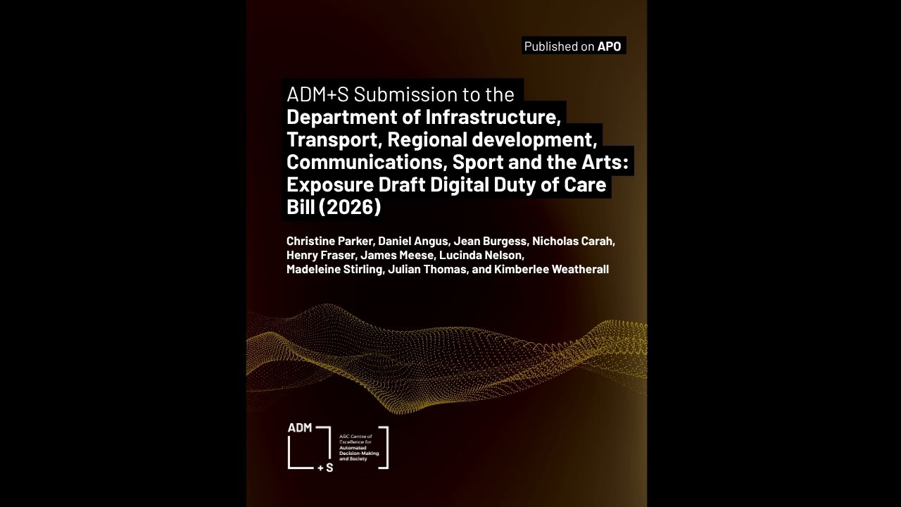 ADM+S submission highlights opportunities to strengthen Australia’s Digital Duty of Care