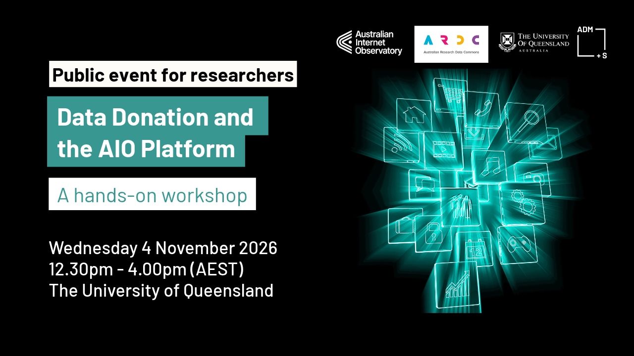 Public event for researchers. Data Donation and the AIO Platform.